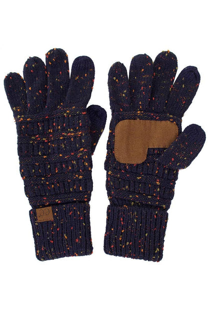 C.C Cable Confetti Smart Tip Gloves: Mint
