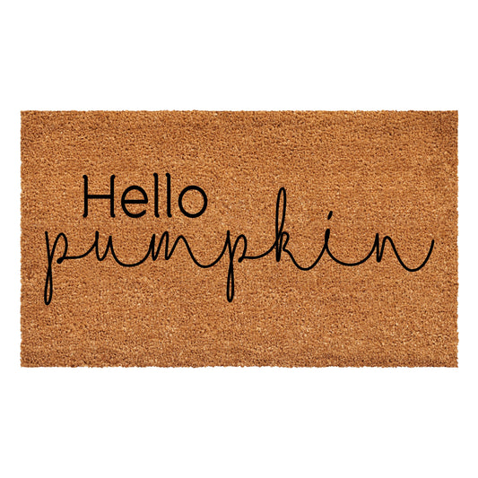 Hello Pumpkin Fall Doormat: 17 x 29