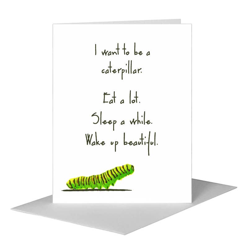 Caterpillar, Greeting Card (7602H): A2 Card