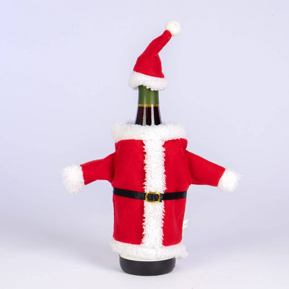 SANTA SUIT WINE BOTTLE DECOR