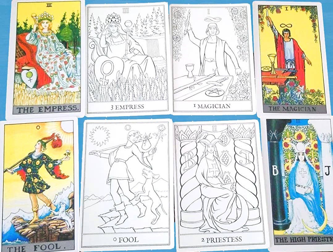 Create Your Own Tarot Deck: Full Set of Cards to Color: US edition