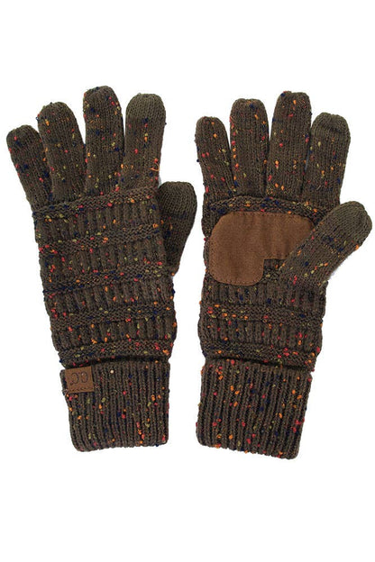 C.C Cable Confetti Smart Tip Gloves: Purple