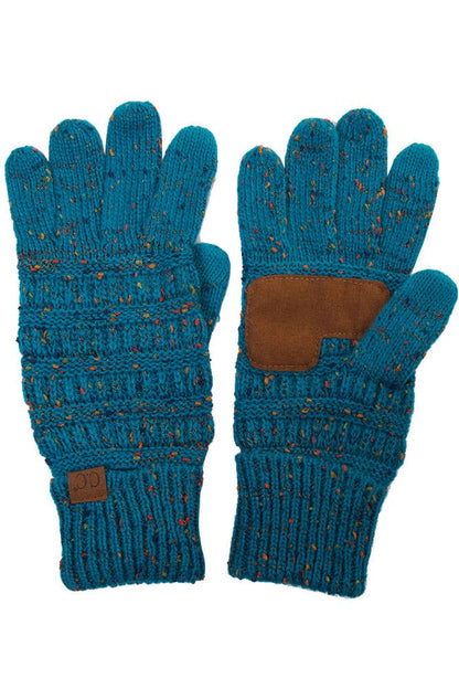 C.C Cable Confetti Smart Tip Gloves: Mauve