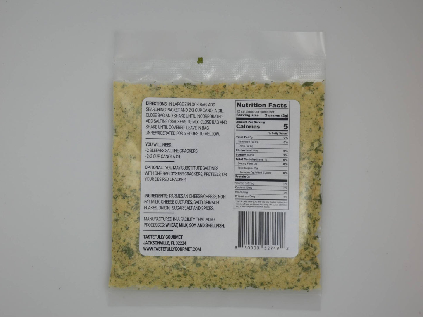 Spinach Parmesan Cracker Seasoning Mix