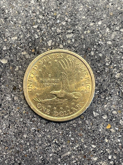 Sacagawea Dollar Coin Ring: 12 / Patina / Protective coating