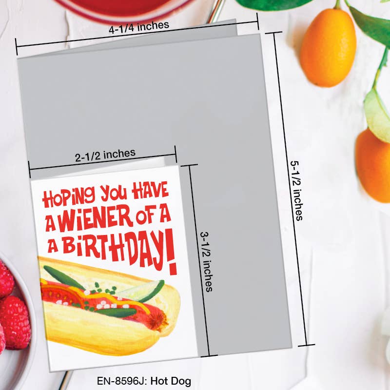 Hot Dog, Greeting Card (8596J): A2 Card