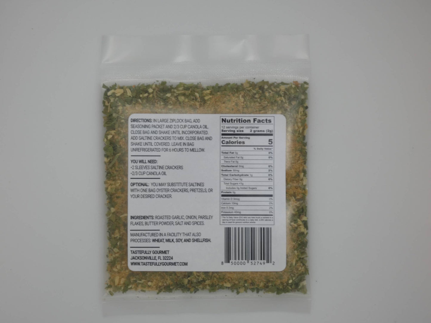 Roasted Garlic Cracker Seasoning Mix