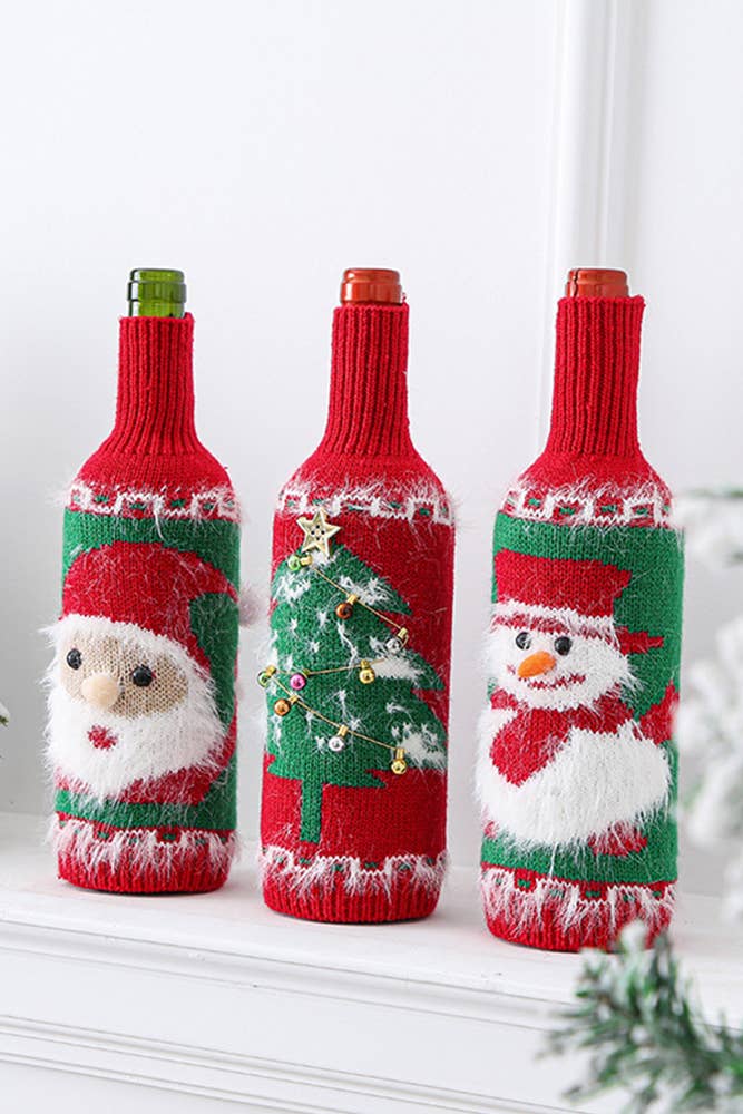Christmas Knit Wine Bottle Sweater