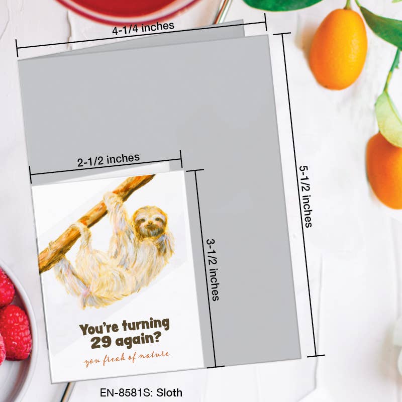 Sloth, Greeting Card (8581S): A2 Card