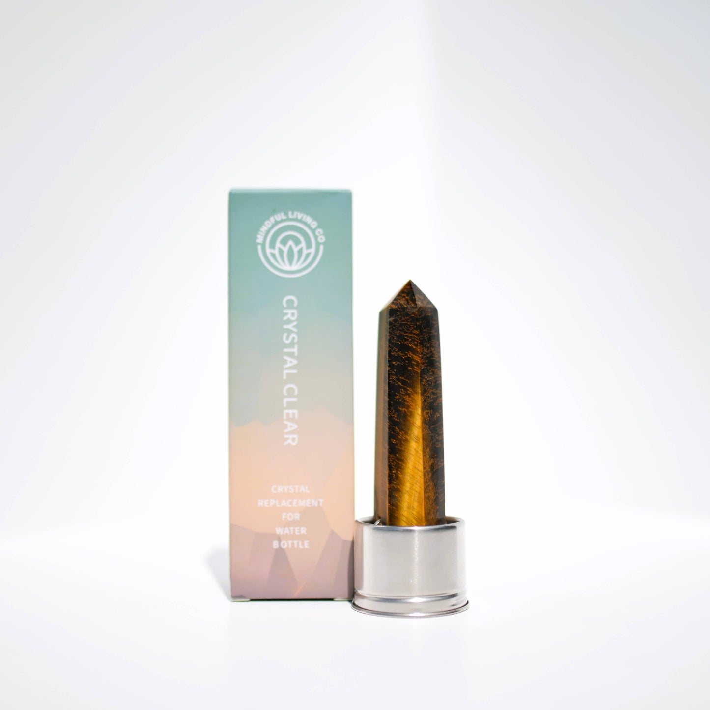 Crystal Clear Wand Water Bottle –  Tiger Eye
