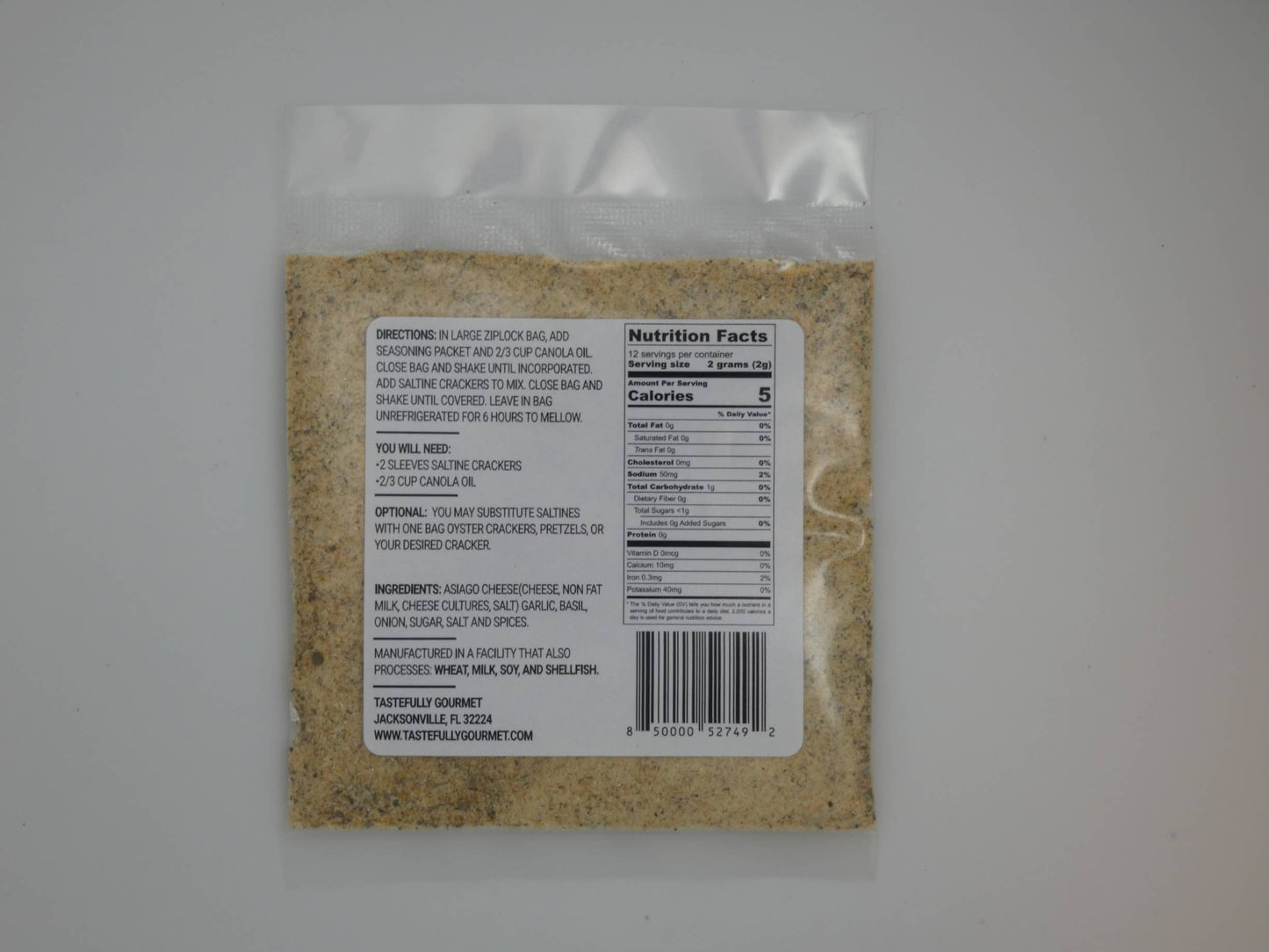 Sweet Basil Asiago Cracker Seasoning Mix