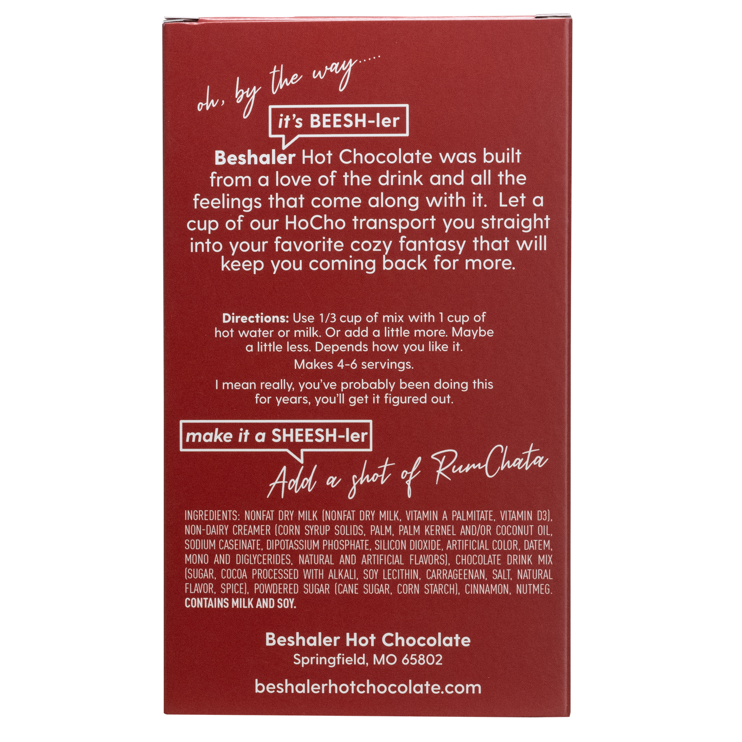 Cinnamon & Nutmeg Hot Chocolate: 3 oz.