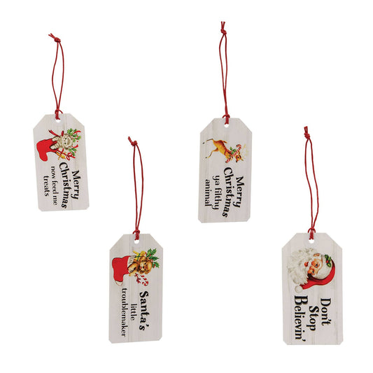 4/Set, Merry Christmas Ya Filthy Animal Gift Tags