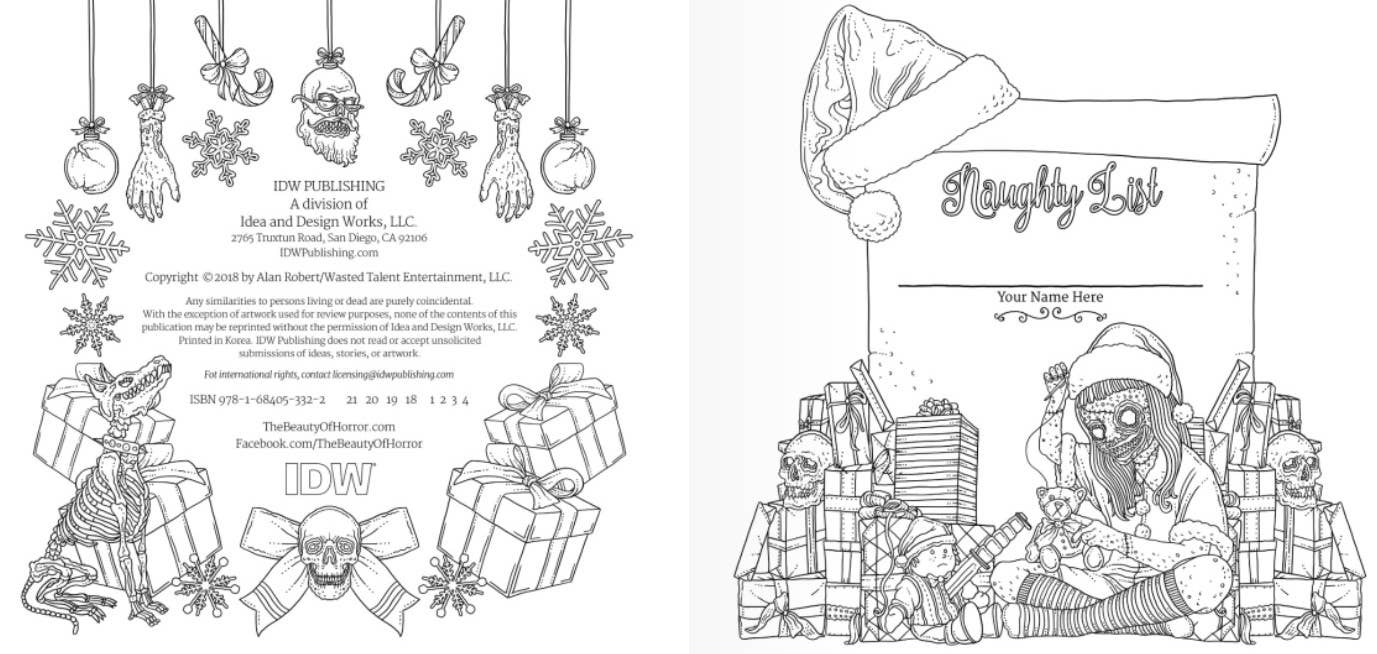 Beauty of Horror: Ghosts of Christmas Coloring Book