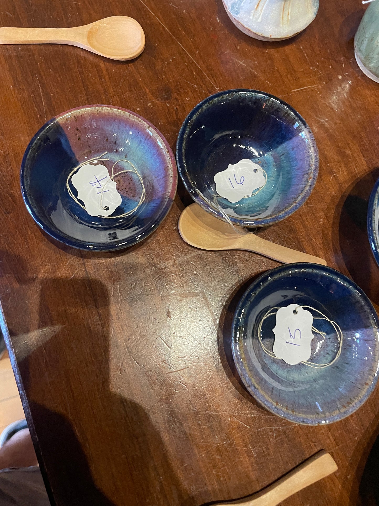 blue bowls Ceramic Salt & pepper #14 #15 #16