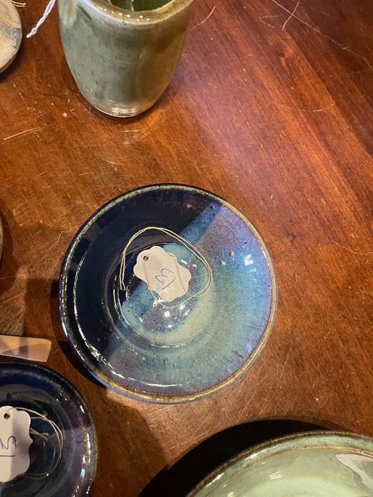 blue bowls Ceramic Salt & Pepper #13 Large