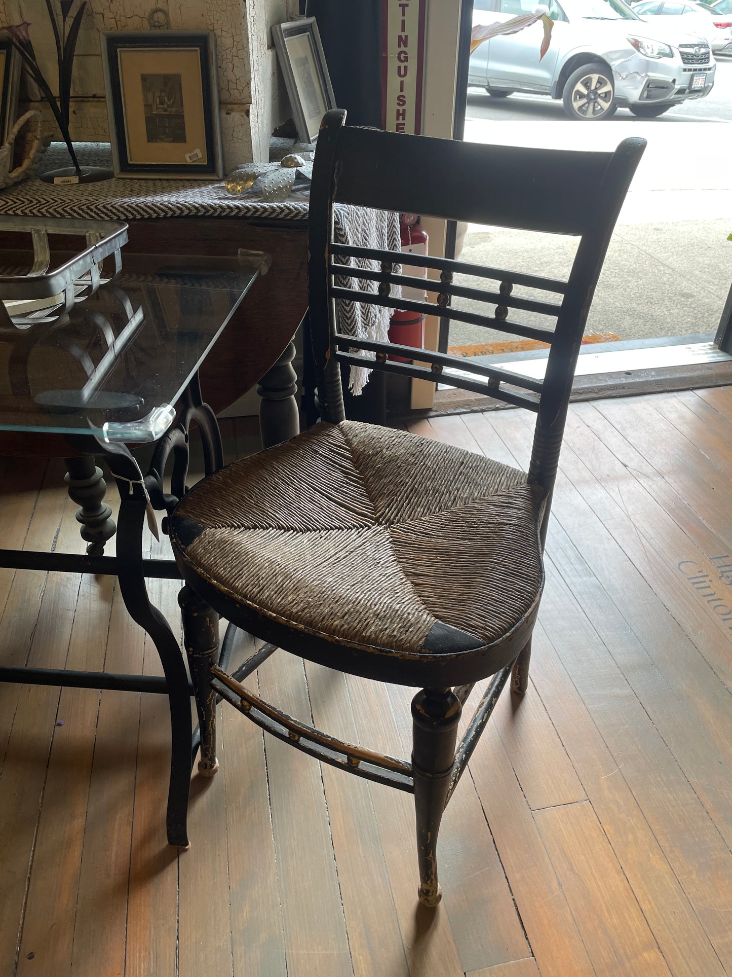 Black Distressed Chair each