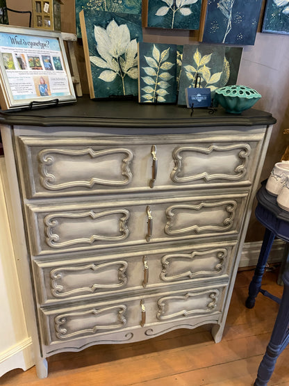 Grey with Black Top Dresser R-101