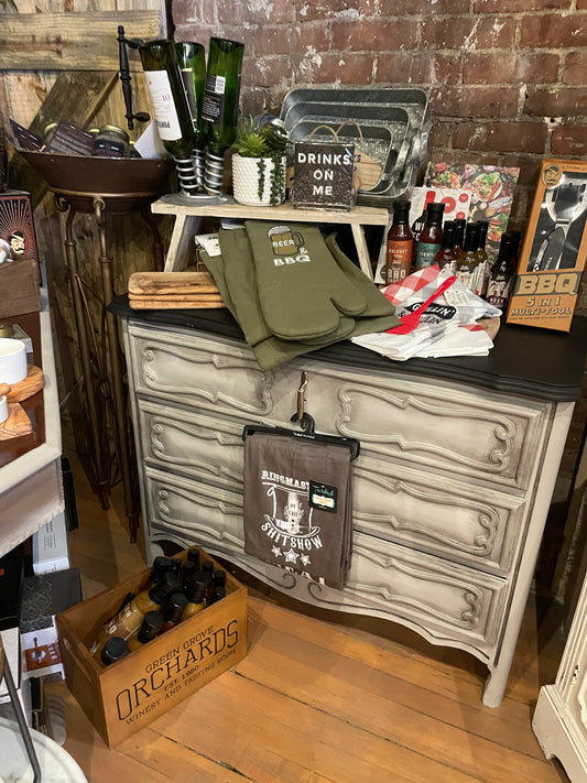 Grey with Black Top Dresser R-101