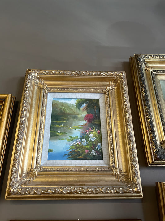 Lake Pond picture Gold Frame