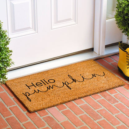 Hello Pumpkin Fall Doormat: 17 x 29