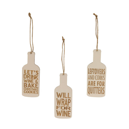3/Set, Wine & Cookies Ornaments