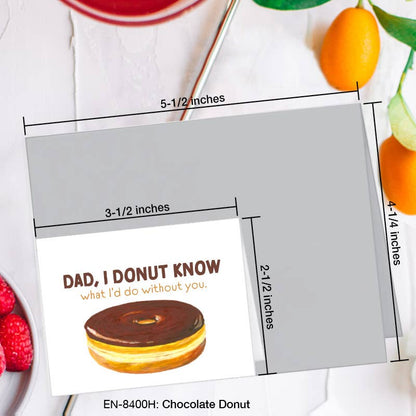 Chocolate Donut, Greeting Card (8400H): A2 Card