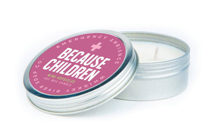 Because Children Emergency Ambiance Travel Tin | Funny Candl