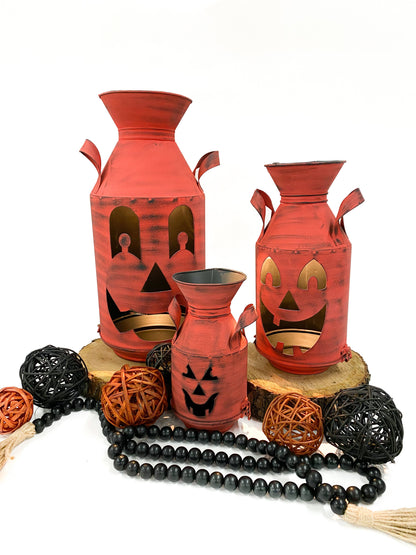 sm Orange Pumpkin Milk can