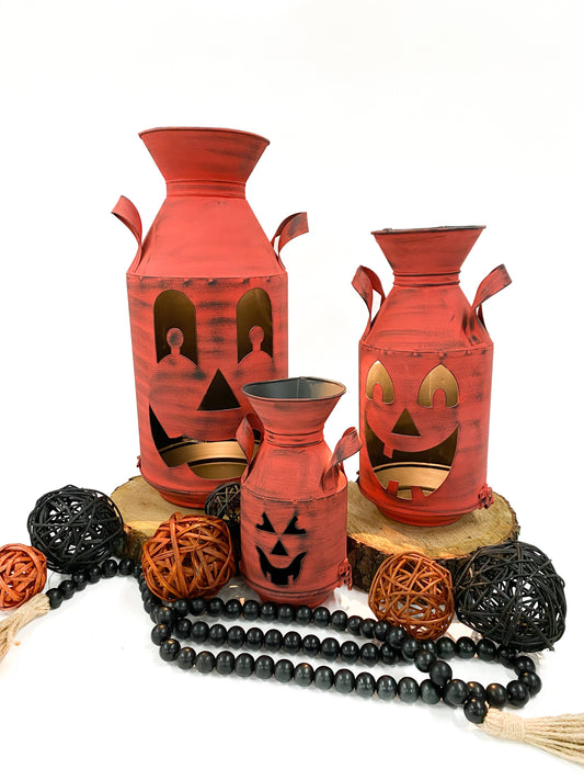sm Orange Pumpkin Milk can