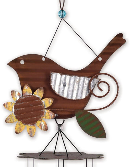 Bird, Heart & Sunflower Wind Chime