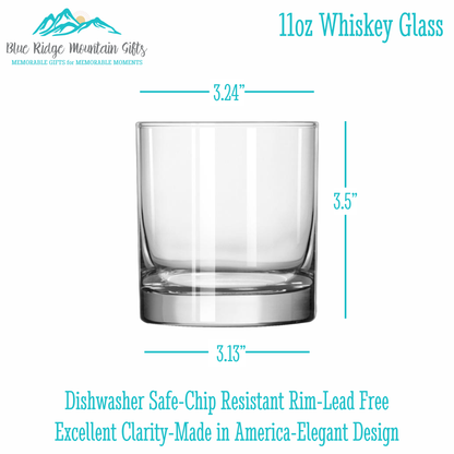 Clinton Map -Rocks Glass