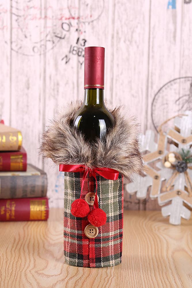 Christmas Wine Cover Home