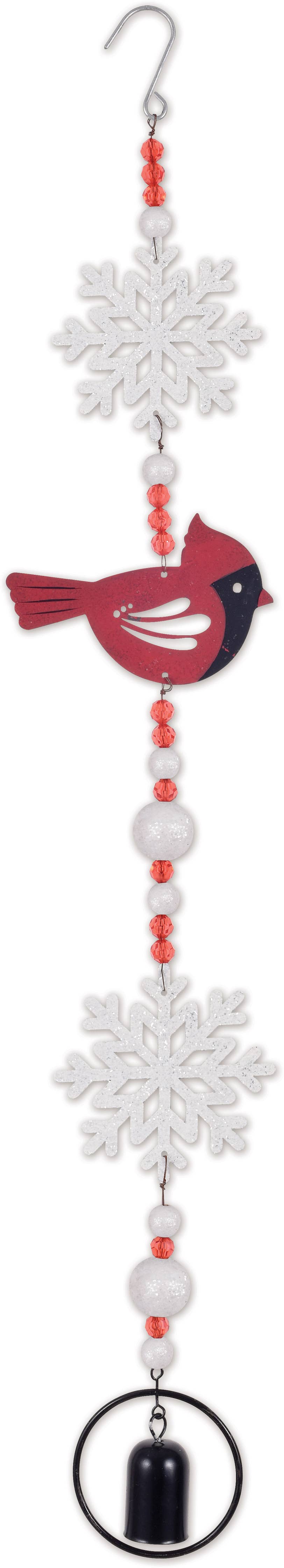 Cardinal Hanging Buddy: Made with metal, marble, acrylic / 5.11" x 1.18" x 27.55"