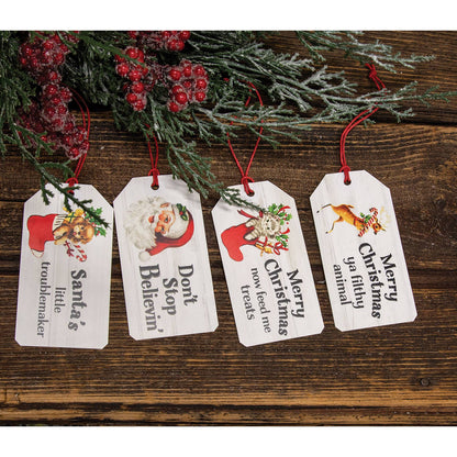 4/Set, Merry Christmas Ya Filthy Animal Gift Tags