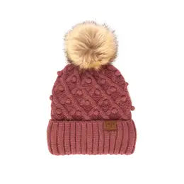 C. C. Bobble Beanie Hat: CocoBerry