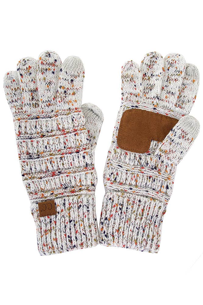 C.C Cable Confetti Smart Tip Gloves: Rust