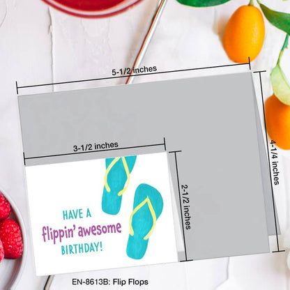 Flip Flops, Greeting Card (8613B): A2 Card