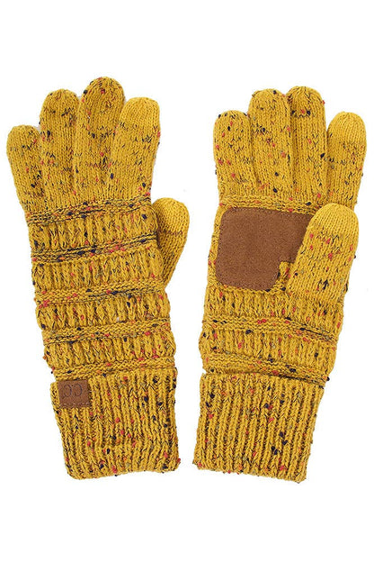 C.C Cable Confetti Smart Tip Gloves: Purple