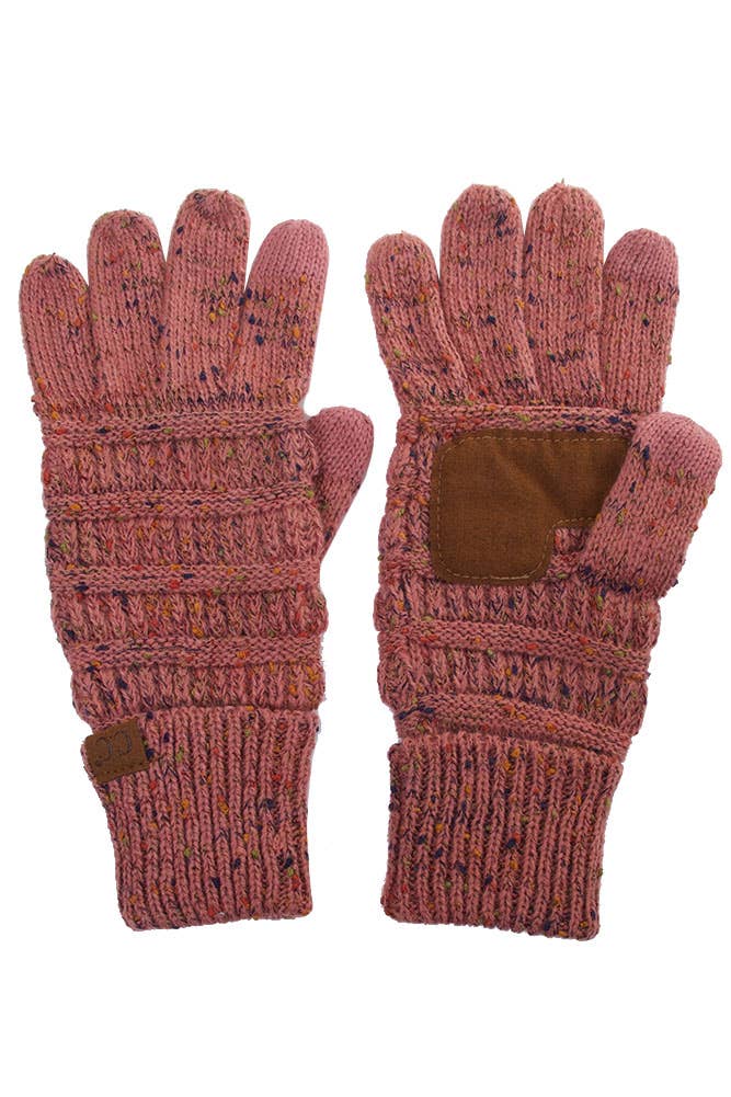 C.C Cable Confetti Smart Tip Gloves: New Lavender
