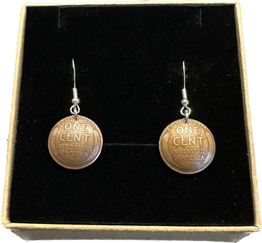 Wheat Penny Coin Earrings