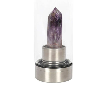 Amethyst Purifying Glass Water Bottle