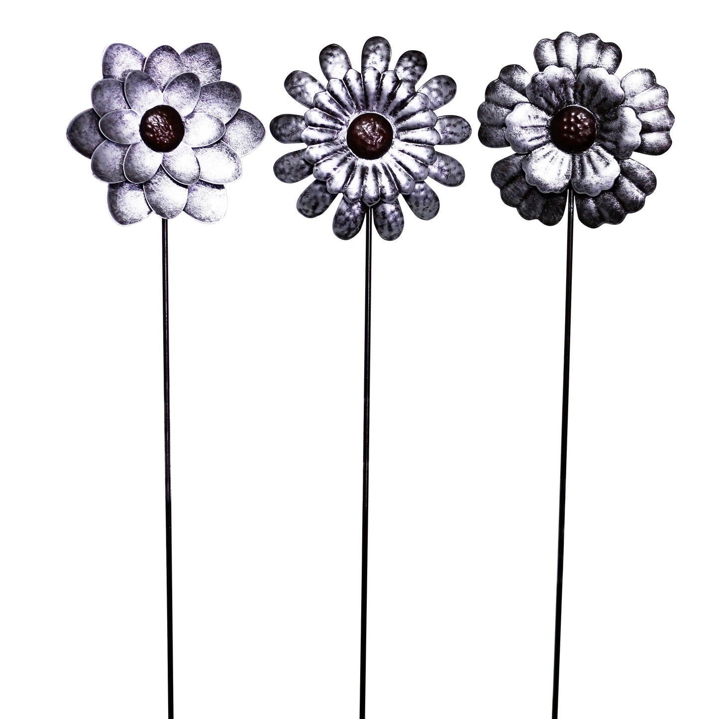 Alpine Corporation Galvanized Metal Flower Pot Sticker