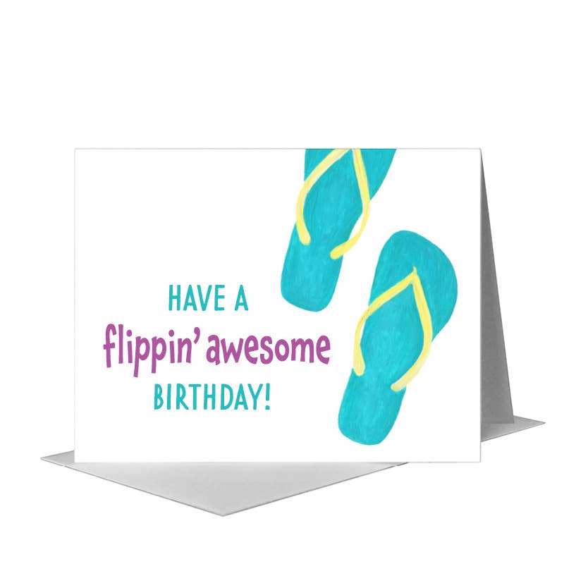 Flip Flops, Greeting Card (8613B): A2 Card