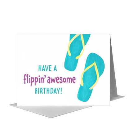 Flip Flops, Greeting Card (8613B): A2 Card
