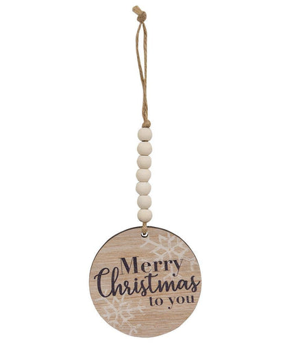 Beaded Snowflake Sayings Christmas Ornament, 3 Assorted