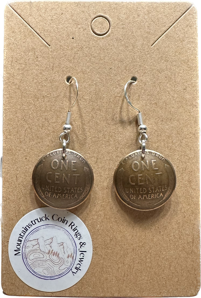Wheat Penny Coin Earrings