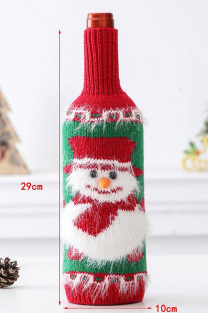 Christmas Knit Wine Bottle Case MOQ 3pcs ZZKF105: 02 / One Size