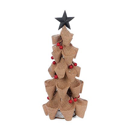 burlap CHRISTMAS TREE - SMALL
