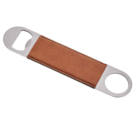 Leatherette Opener, Caramel 7" X 1.5"